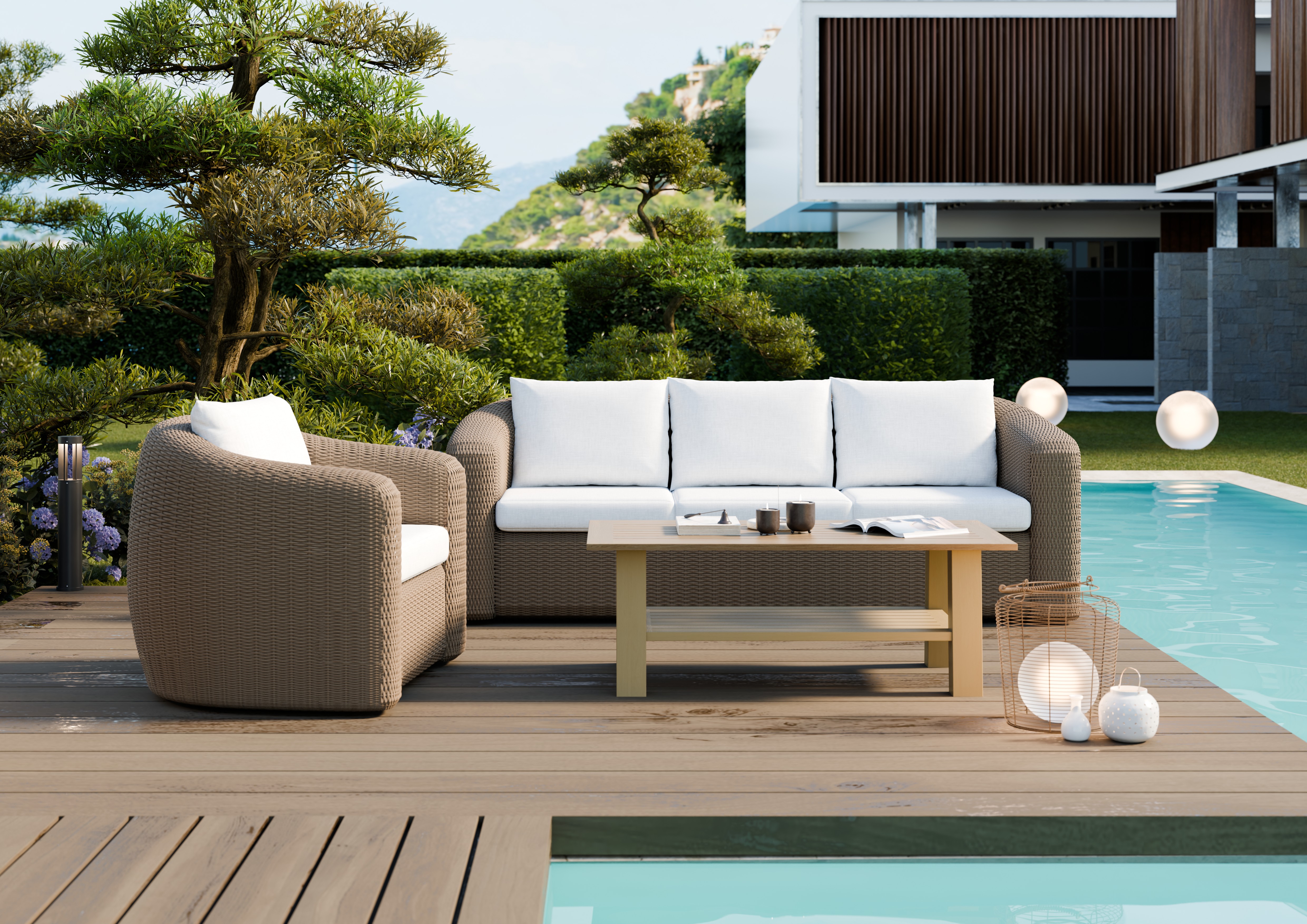 Malibu XL Loungegrupp - Nature / Beige Malibu XL Loungegrupp - Nature / Beige