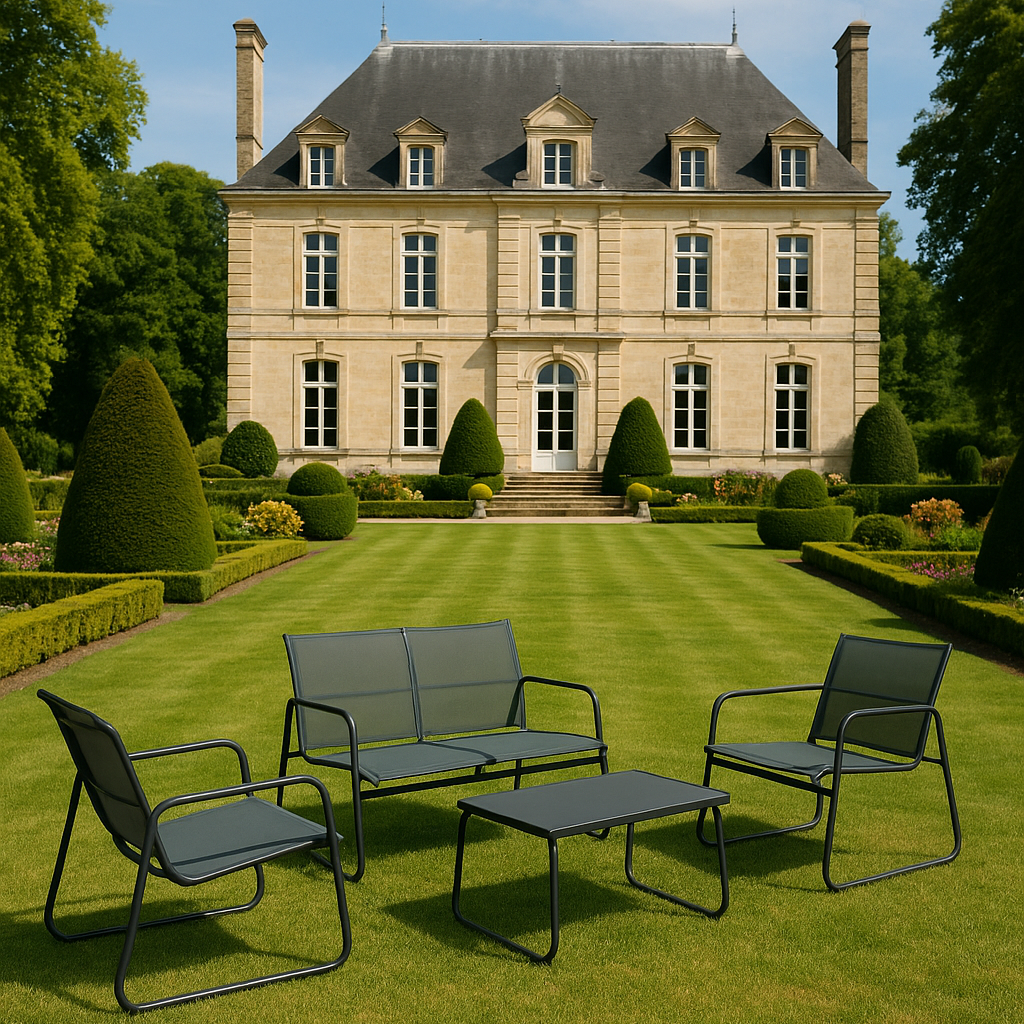 Zansibar loungegrupp soffa fåtöljer och soffbord - Svart utegrupp Zansibar loungegrupp soffa fåtöljer och soffbord - Svart utegrupp