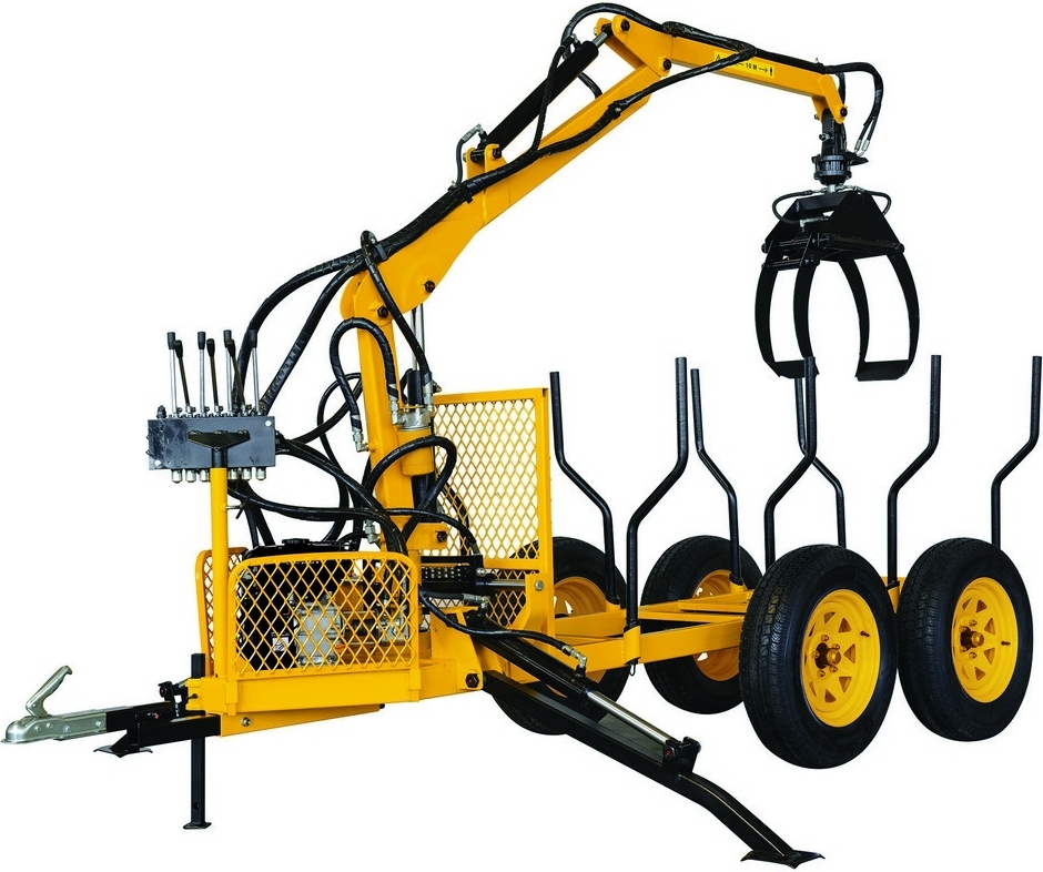 Vedsläp med lyftkran - Max. lyftkapacitet 300 kg Vedsläp med lyftkran - Max. lyftkapacitet 300 kg