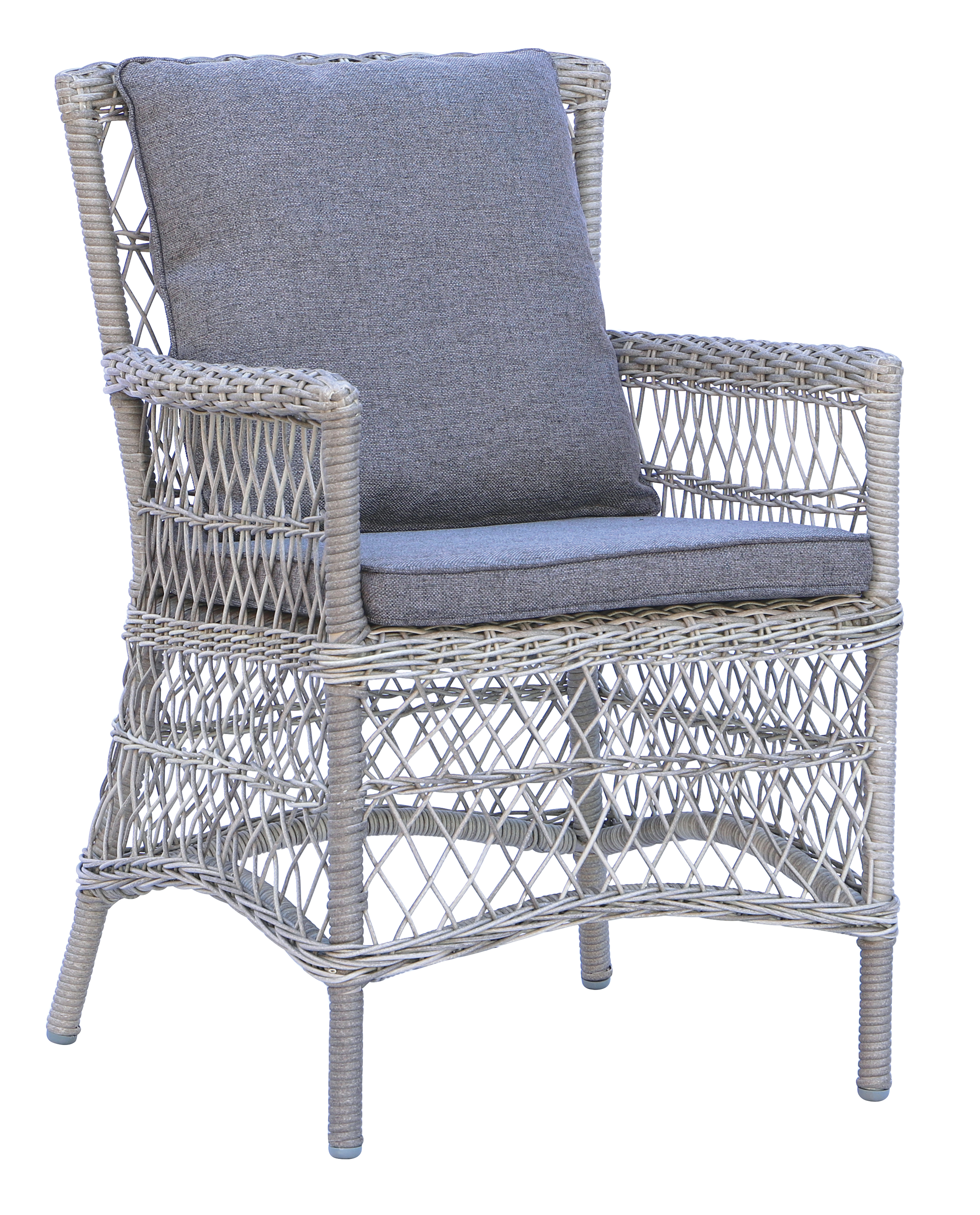 Provence utefåtölj i grå konstrotting Provence utefåtölj i grå konstrotting