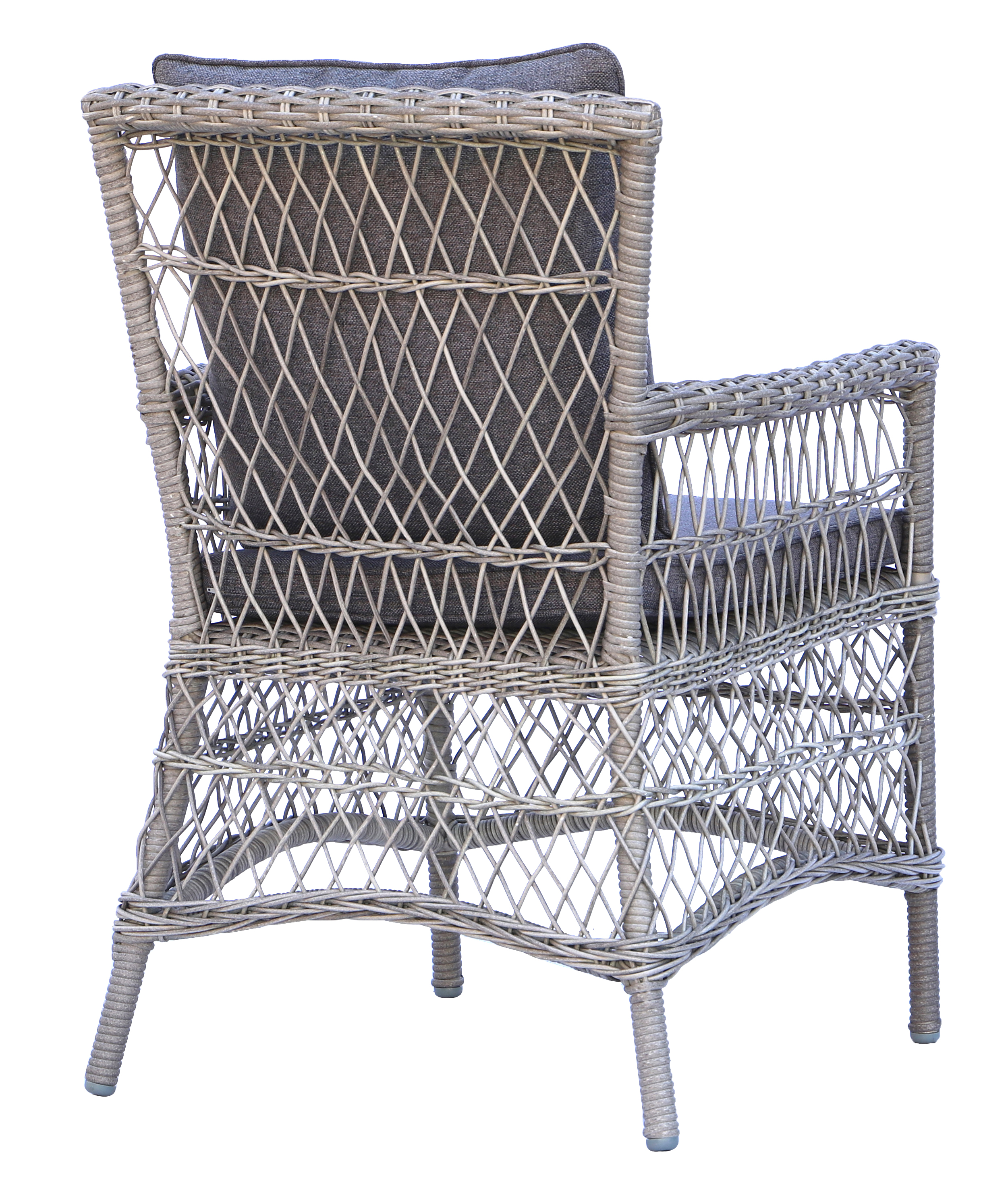 Provence utefåtölj i grå konstrotting Provence utefåtölj i grå konstrotting