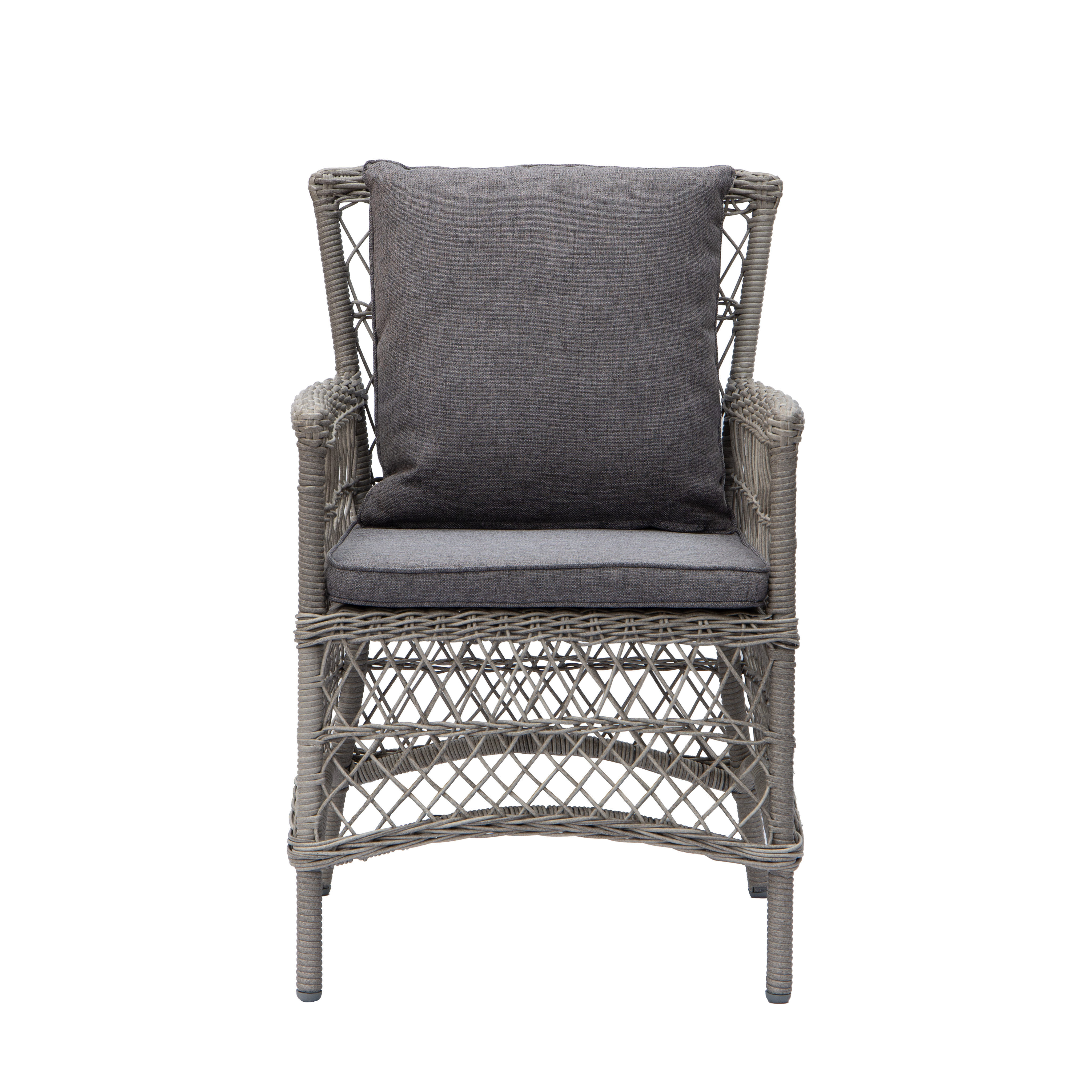 Provence utefåtölj i grå konstrotting Provence utefåtölj i grå konstrotting