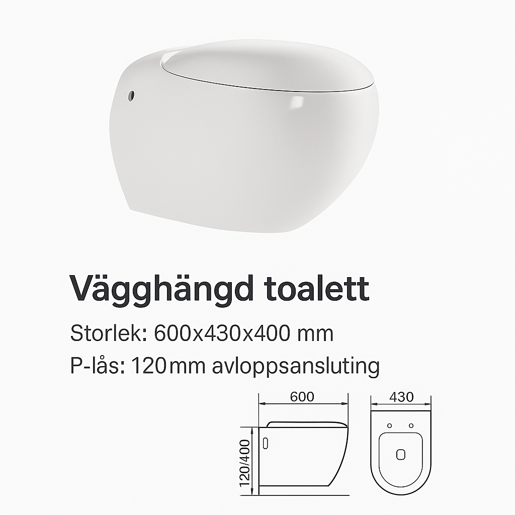 Vägghängd toalettstol Vägghängd toalettstol