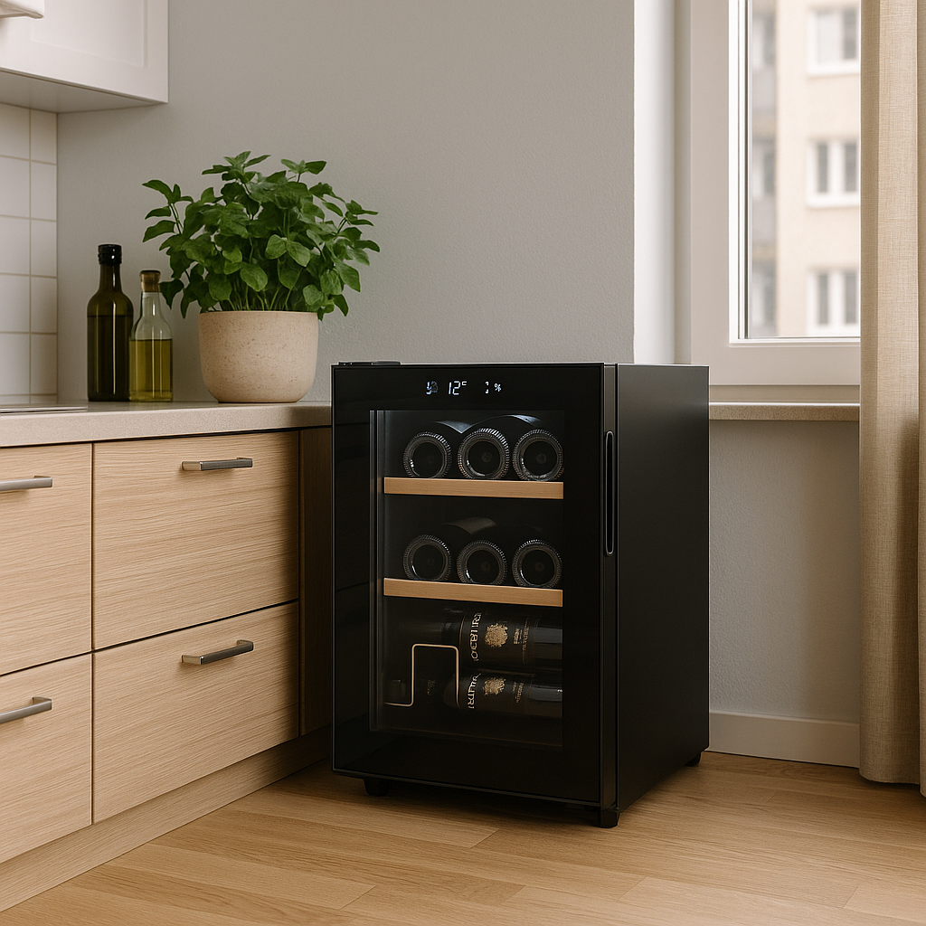 Vinkyl - Elegans | kompakt | 15 flaskor | kompressorkyld Vinkyl - Elegans | kompakt | 15 flaskor | kompressorkyld