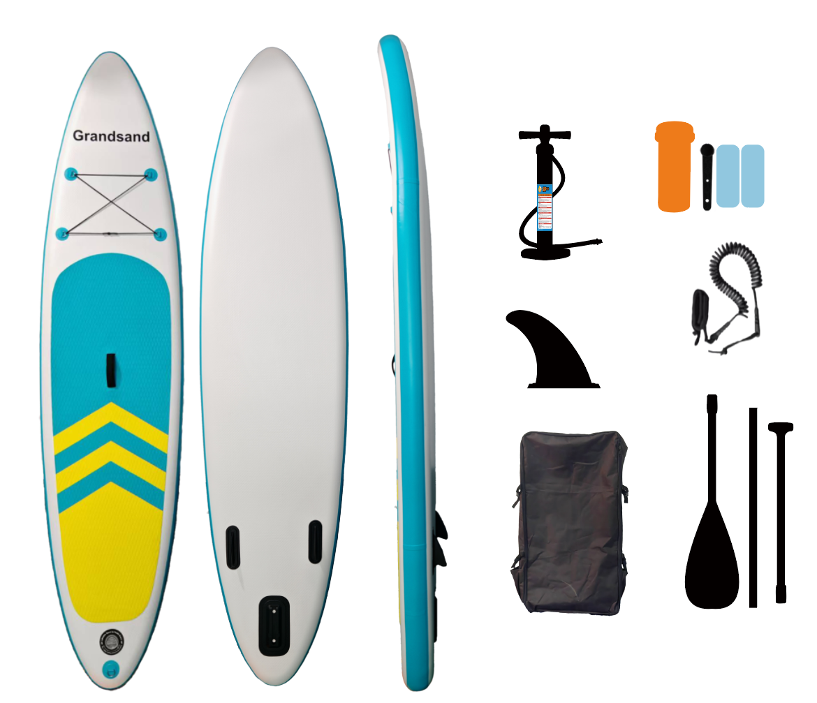 SUP Paddelbräda 320 cm Blå/gul | Uppblåsbar Stand Up Paddle Board med tillbehör SUP Paddelbräda 320 cm Blå/gul | Uppblåsbar Stand Up Paddle Board med tillbehör