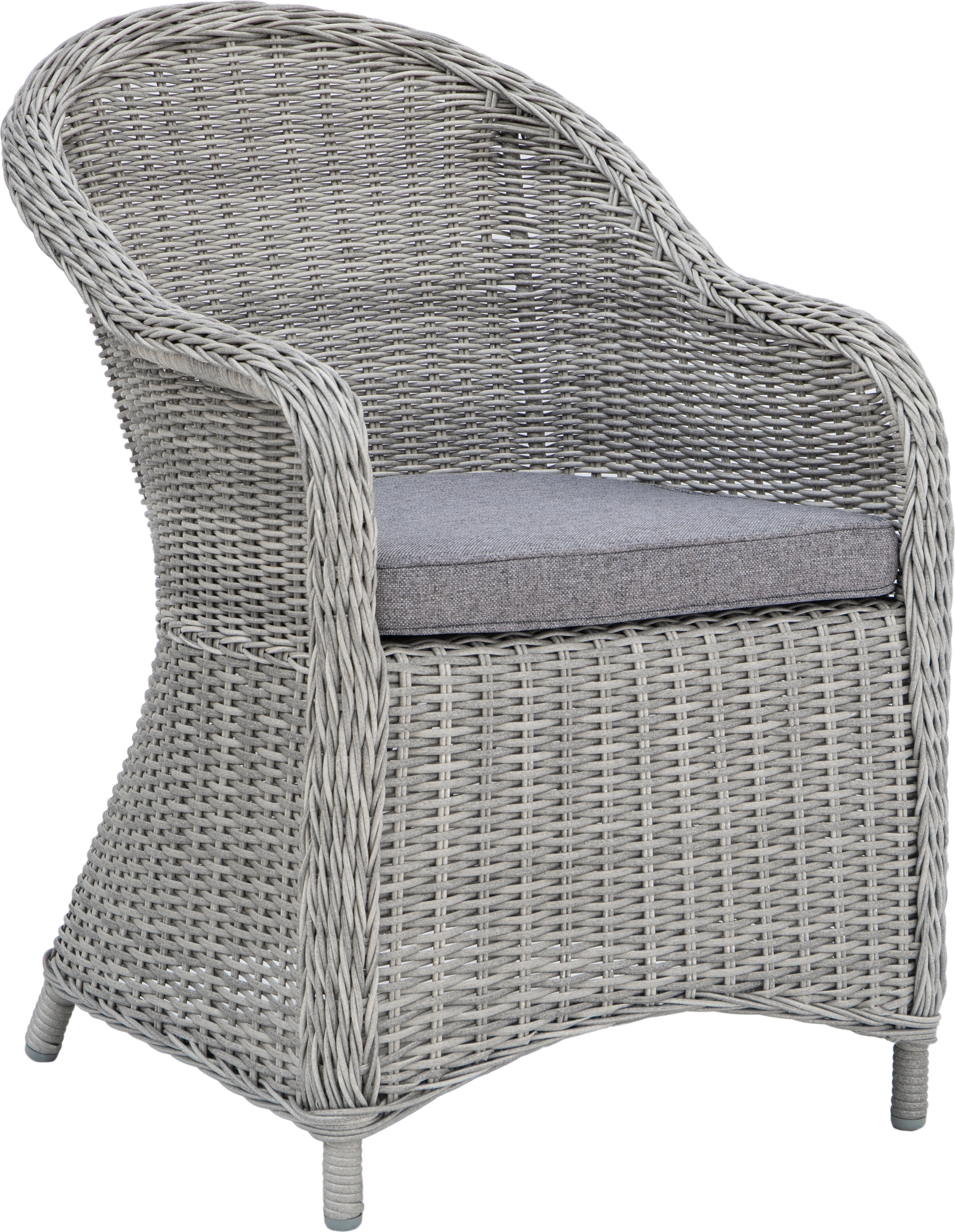 Gartensessel - Mercury | grau mit Kissen | Kunstrattan