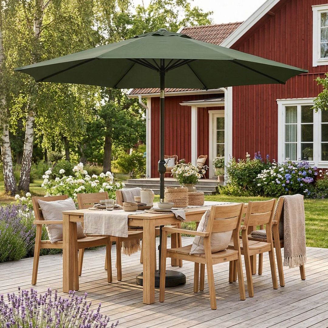 Parasoll - Fj�llbacka | �200 cm | M�rkgr�n