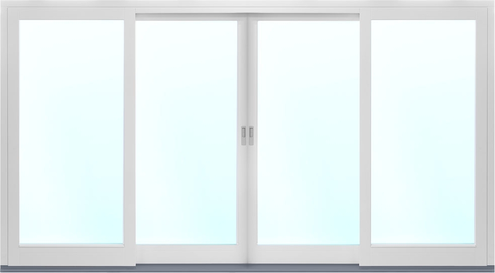 4-delat fasadparti i trä med skjutdörrar - 3-glas + Karmhylsor 4-delat fasadparti i trä med skjutdörrar - 3-glas + Karmhylsor