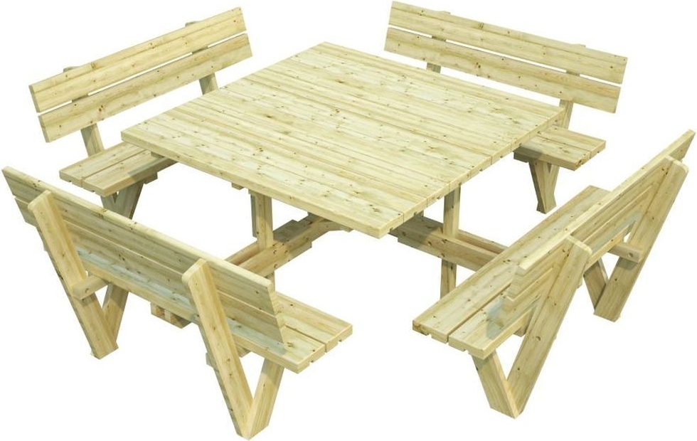 Bord med bänk Arthur - Natur Grön Bord med bänk Arthur - Natur Grön