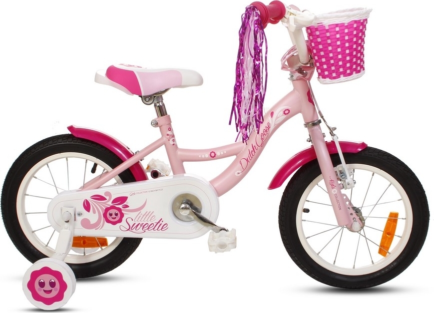 Barncykel Little Sweetie 14" - Rosa - D'Goose Kids + Reflexsele Barncykel Little Sweetie 14" - Rosa - D'Goose Kids + Reflexsele