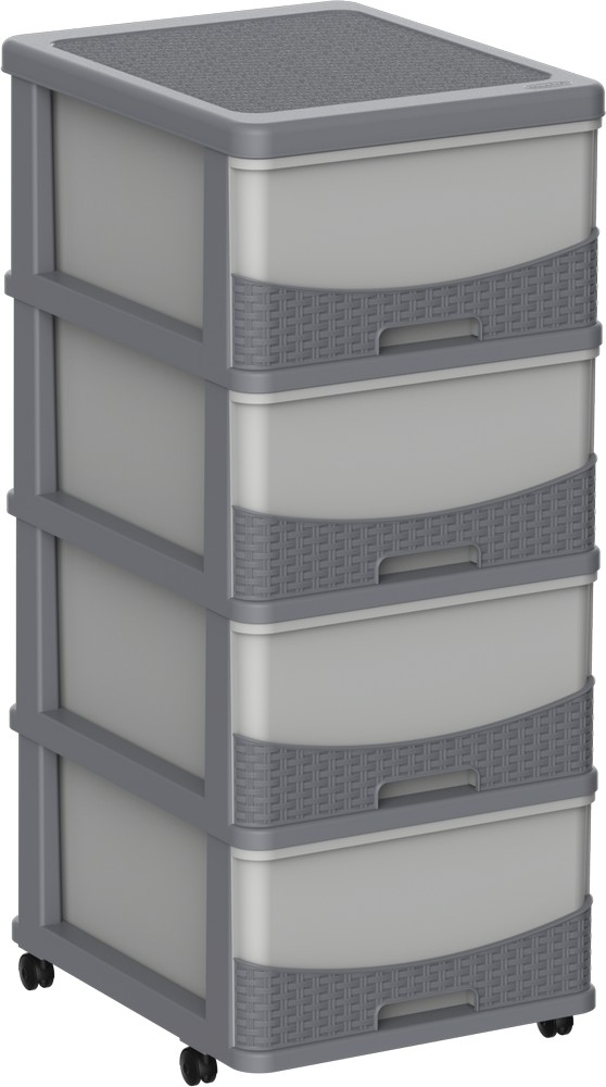 Förvaringshurts med hjul, 4 lådor Förvaringshurts med hjul, 4 lådor