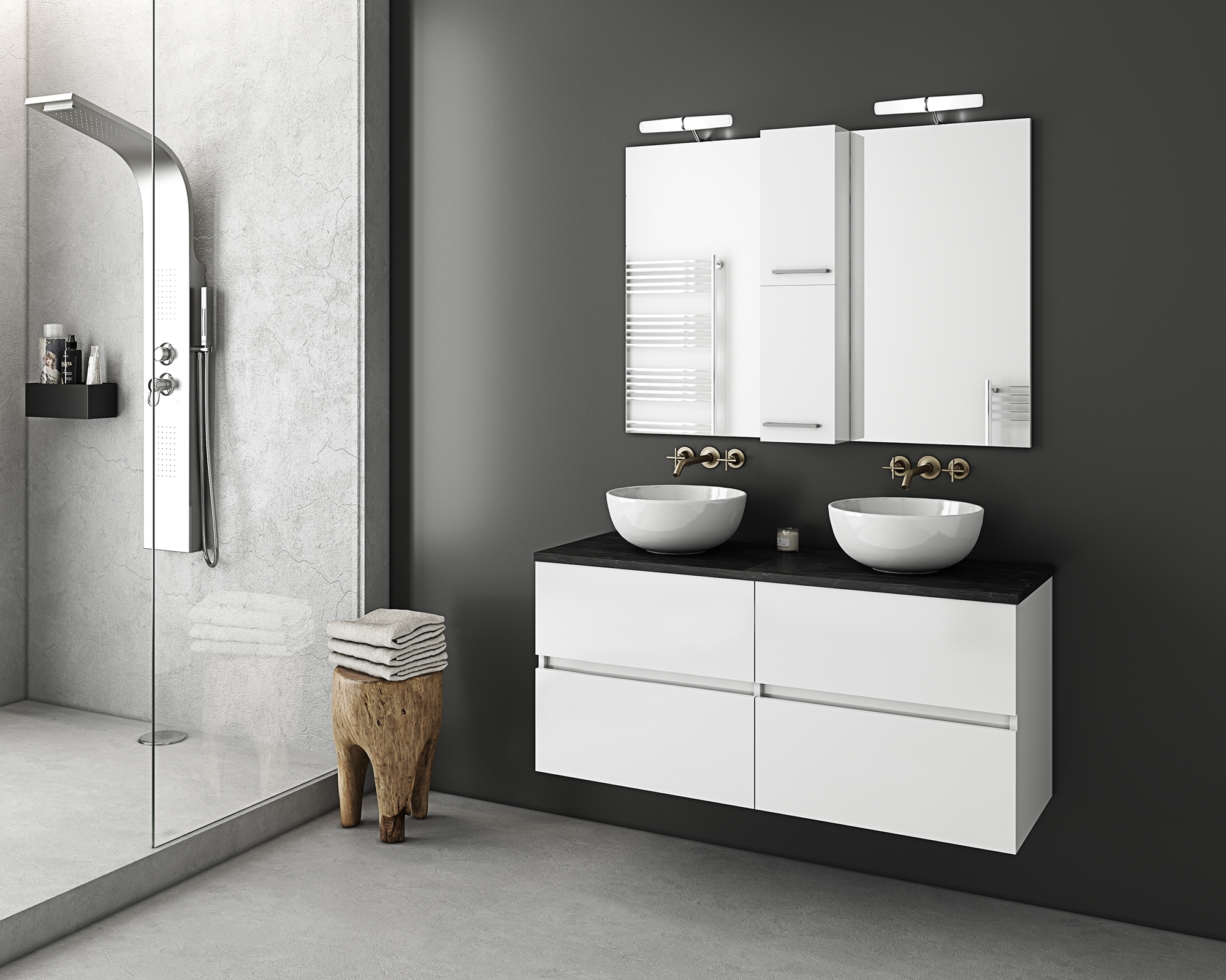 Badrumsm�bler Luxus 120 cm - Vit