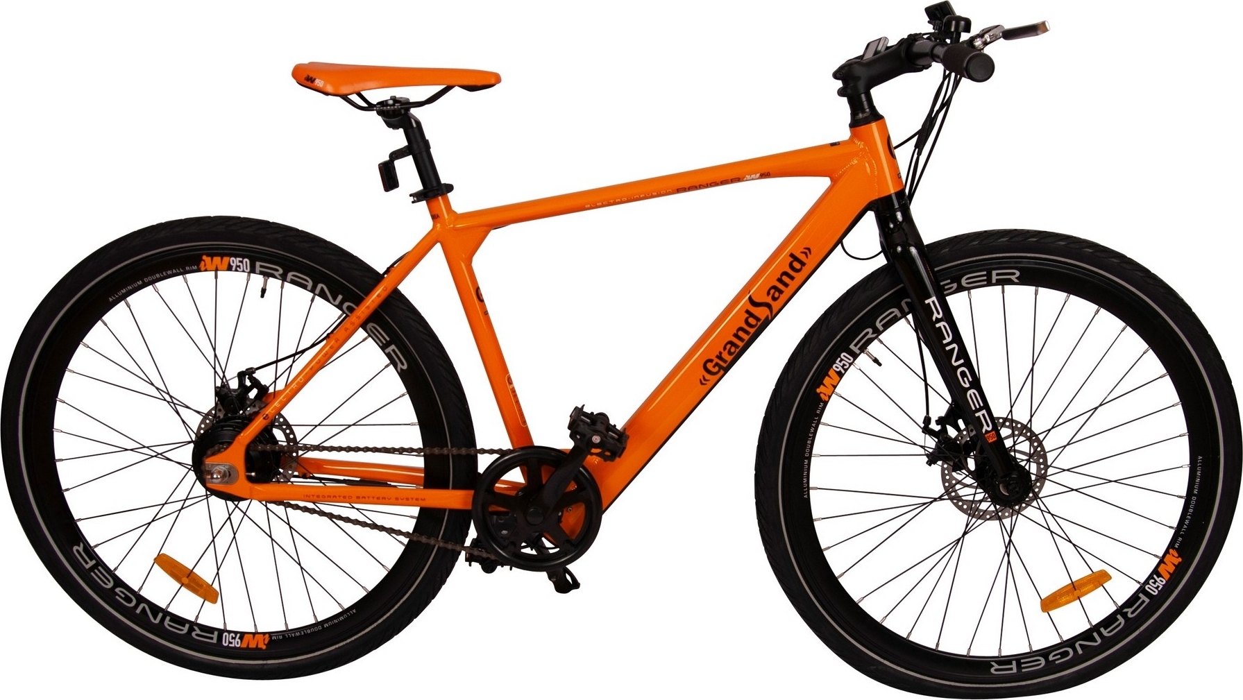 Elcykel Ranger 28\\\'\\\' - Orange + Reflexsele Elcykel Ranger 28\\\'\\\' - Orange + Reflexsele