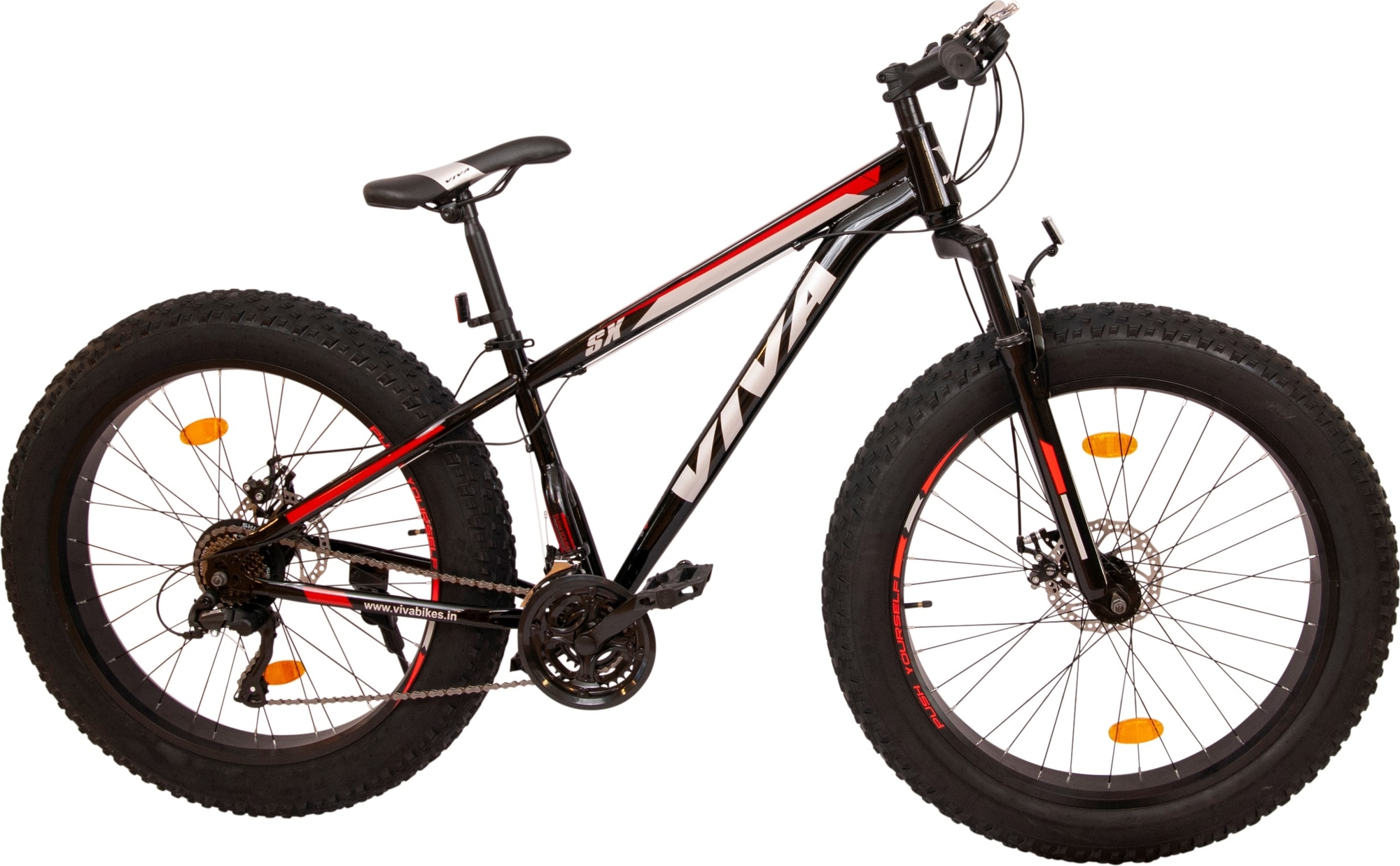 26" Viva EVO Fatbike - Rot + Schlosskette 26" Viva EVO Fatbike - Rot + Schlosskette