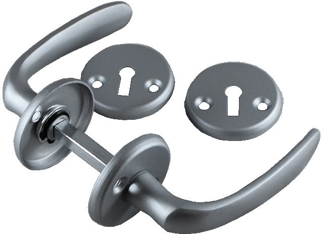 Dörrhandtag 003SCR inkl. nyckelskylt - Satinkrom Dörrhandtag 003SCR inkl. nyckelskylt - Satinkrom