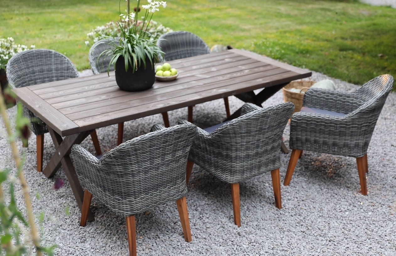 Oxford - Utemöbelgrupp 220 cm Brun/Grå Oxford - Utemöbelgrupp 220 cm Brun/Grå