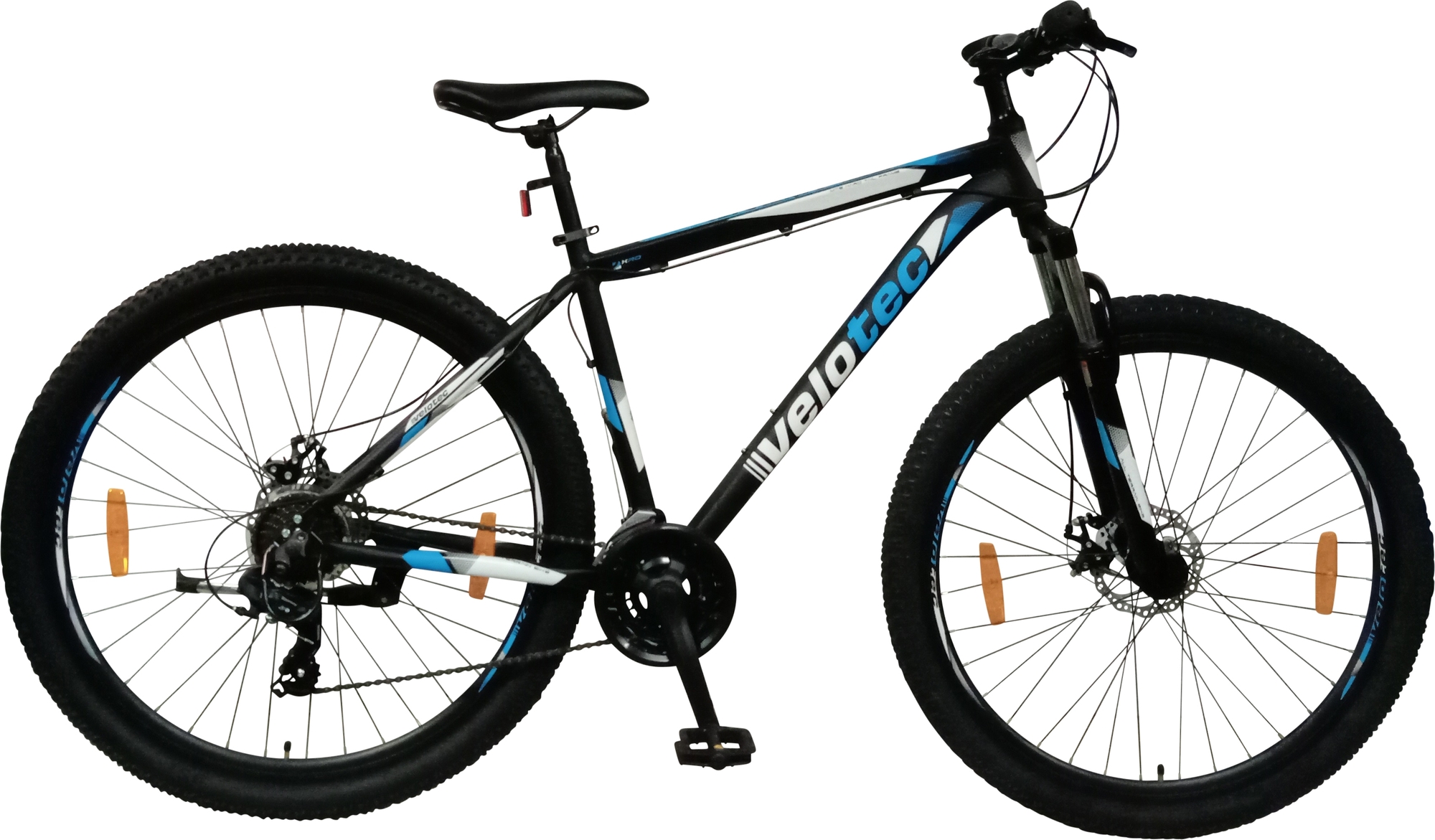 Mountainbike Velotec 29" - Schwarz/Blau + Schlosskette Mountainbike Velotec 29" - Schwarz/Blau + Schlosskette