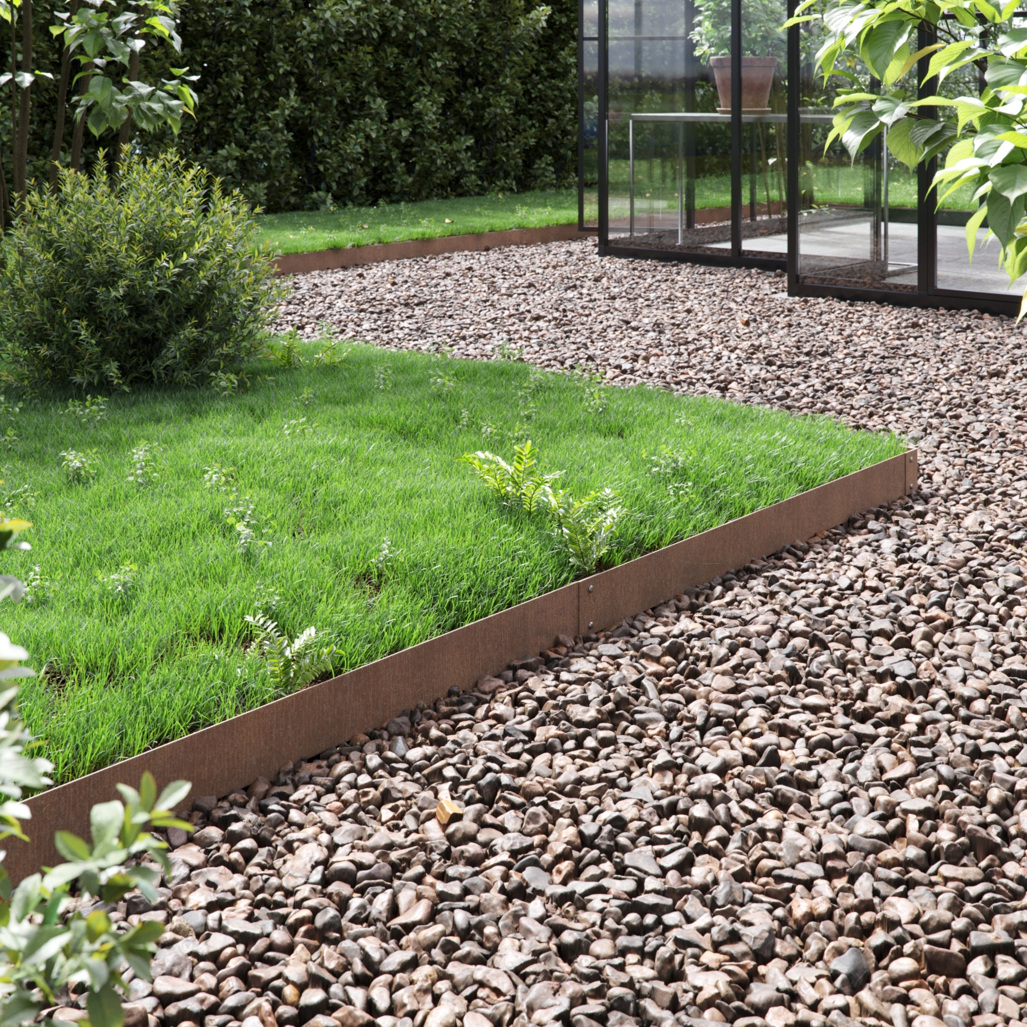 Rabattkant i cortenstål - 500 cm Rabattkant i cortenstål - 500 cm