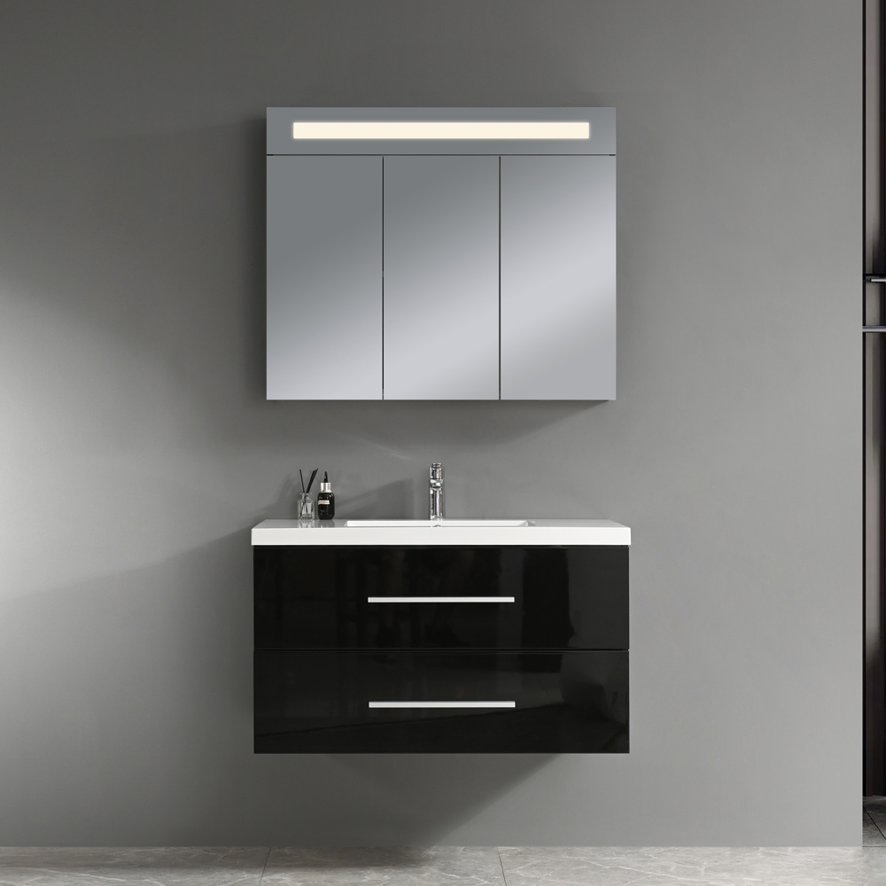 Badrumsmöbler Malaga 90 cm - Svart Badrumsmöbler Malaga 90 cm - Svart