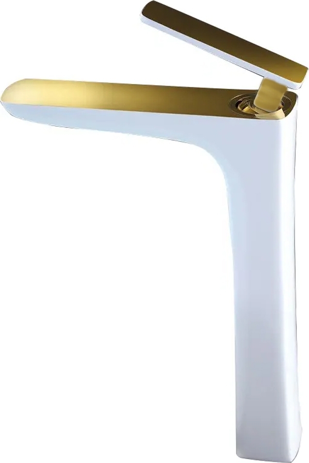 Tvättställblandare Peony - Hög pip | Vit/Guld Tvättställblandare Peony - Hög pip | Vit/Guld