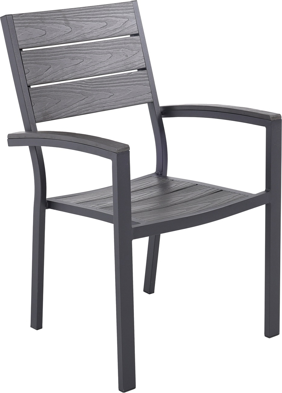 Las Vegas karmstol för utomhus - Svart / Grå aintwood Las Vegas karmstol för utomhus - Svart / Grå aintwood