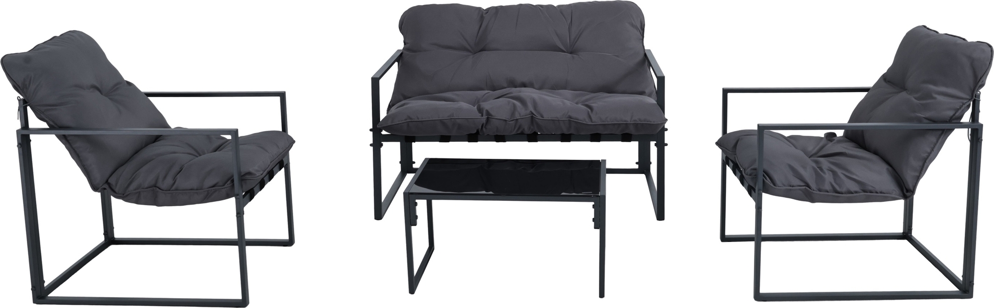 Solhult loungegrupp - Svart/grå Solhult loungegrupp - Svart/grå