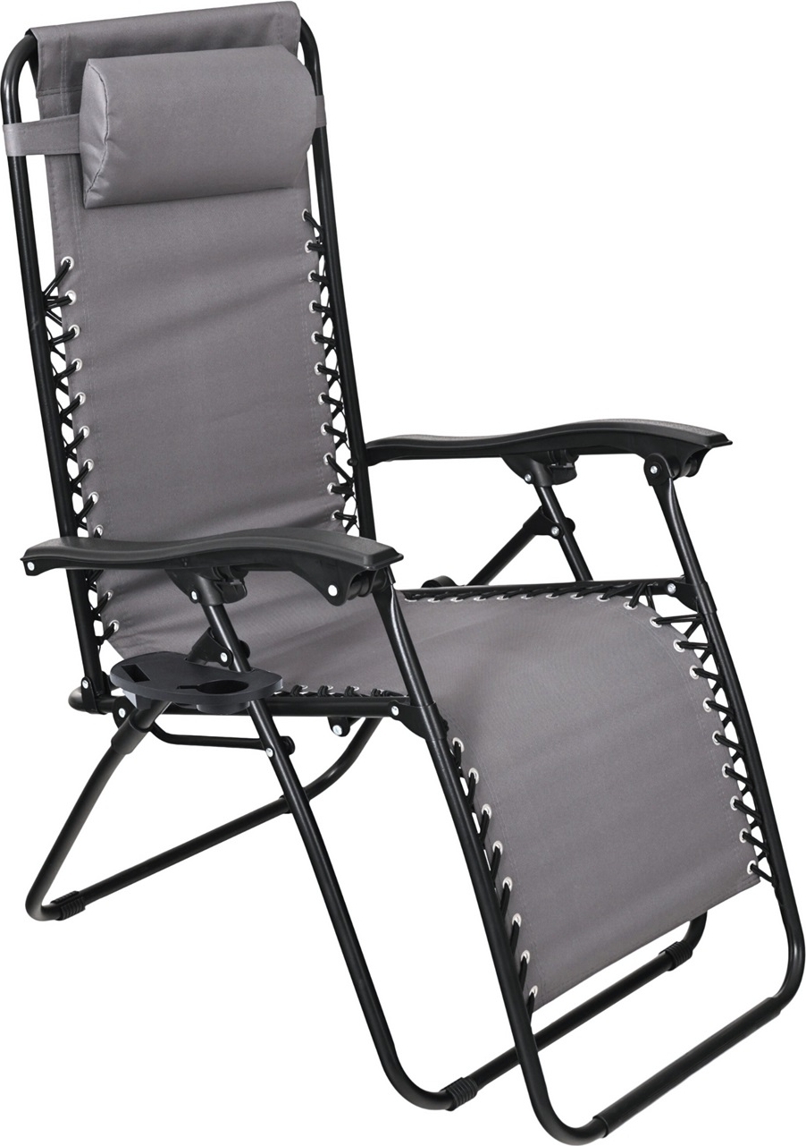 Amalia solstol med dryckeshållare - Grå / Svart Baden Baden Amalia solstol med dryckeshållare - Grå / Svart Baden Baden