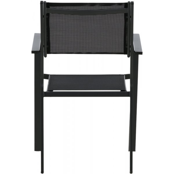 Chania-Lebensmittelgruppe; 6 Copacabana Stühle mit Esstisch 205 x 90 cm - Schwarz/Natur + Textilimprägnierung für Outdoormöbel Chania-Lebensmittelgruppe; 6 Copacabana Stühle mit Esstisch 205 x 90 cm - Schwarz/Natur + Textilimprägnierung für Outdoormöbel