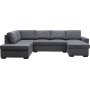 U-soffa Solna v�ndbar - 309 cm - m�rkgr�