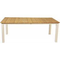 Maglehem matbord (210*100 cm) – Vit/Teak