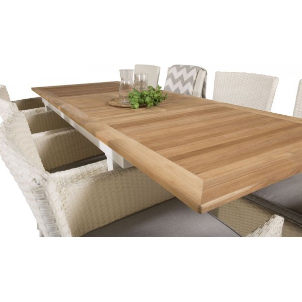 Dotorp Matbord � Vit/Teak