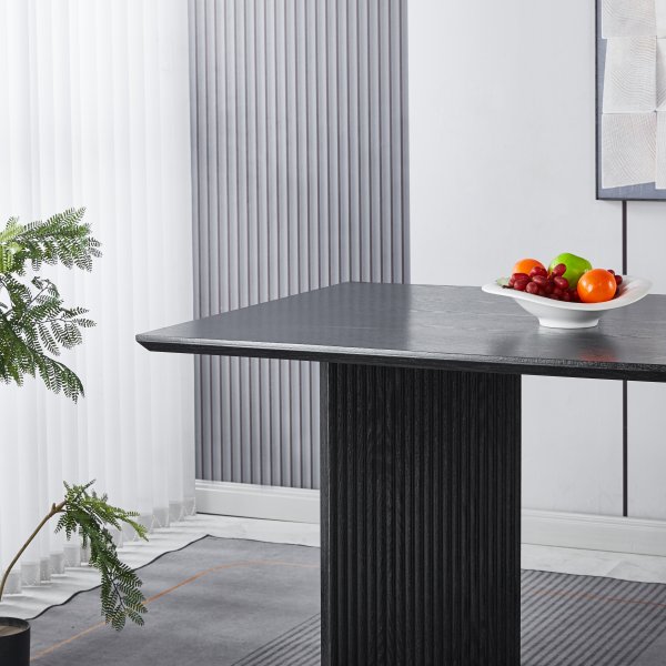 Crossby matbord 180x90 cm - Svartbetsad ek