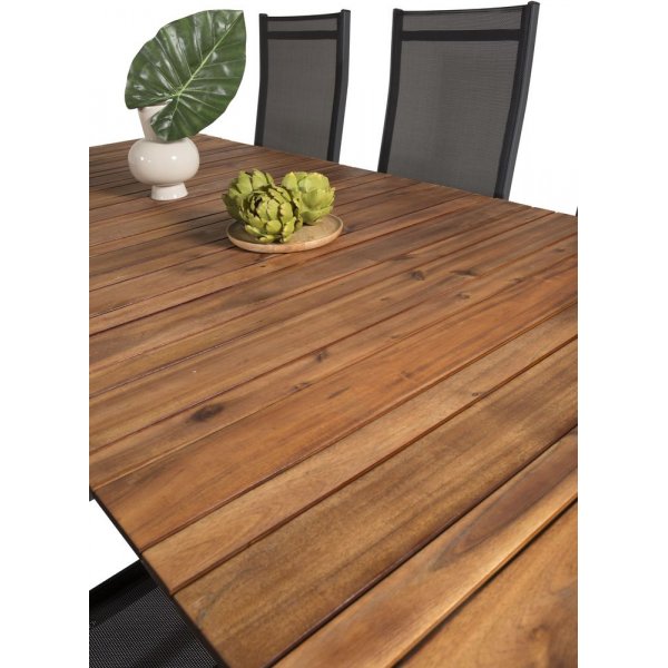 Salstad Matgrupp (200x100) – Svart/Natur - 6 Stolar Salstad Matgrupp (200x100) – Svart/Natur - 6 Stolar