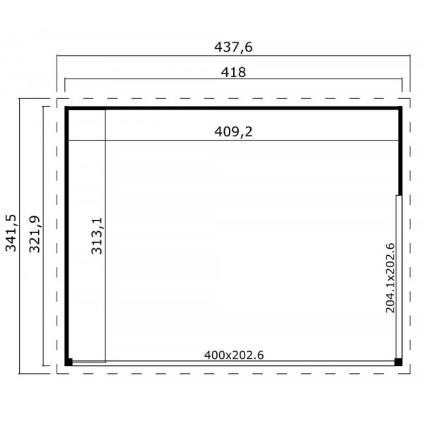 Friggebod Katja D - 13,4 m² Friggebod Katja D - 13,4 m²