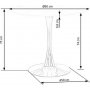 Matbord runt �90 cm - Marmorerat glas/guld