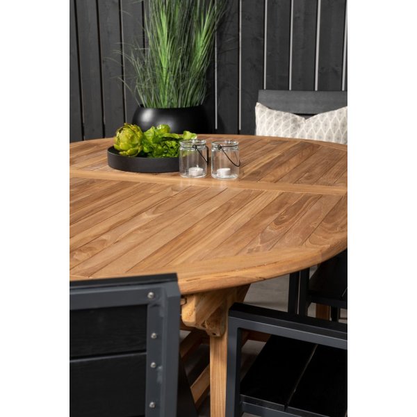 Bjuråker Matgrupp (180x120) - Svart/Natur - 6 Stolar Bjuråker Matgrupp (180x120) - Svart/Natur - 6 Stolar