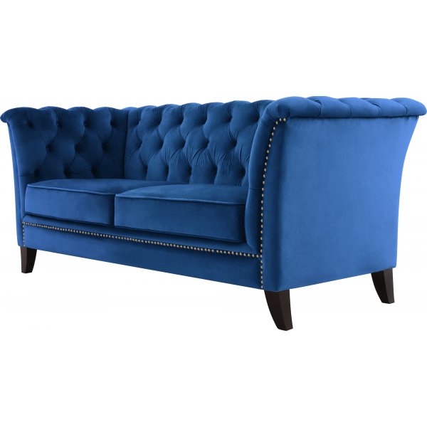 Soffa 2-sits chesterfield bl� - Milton