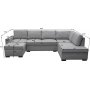 Soffa 309 cm ljusgr� - Solna