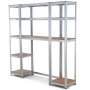 Hyllsystem i galvaniserat st�l � 3 hyllor med kopplingsbeslag