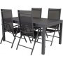 Holma Matgrupp (160x100) - Svart - 4 Stolar