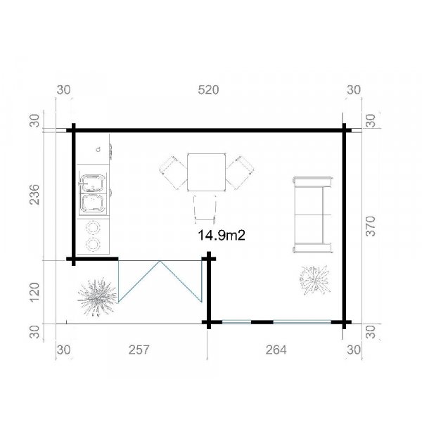 Attefallshus B�rje B - 20,2 m�