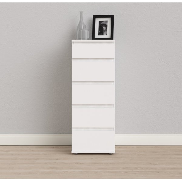Nova Byr� vit med 5 l�dor 40 cm bred och 106,5 cm h�g