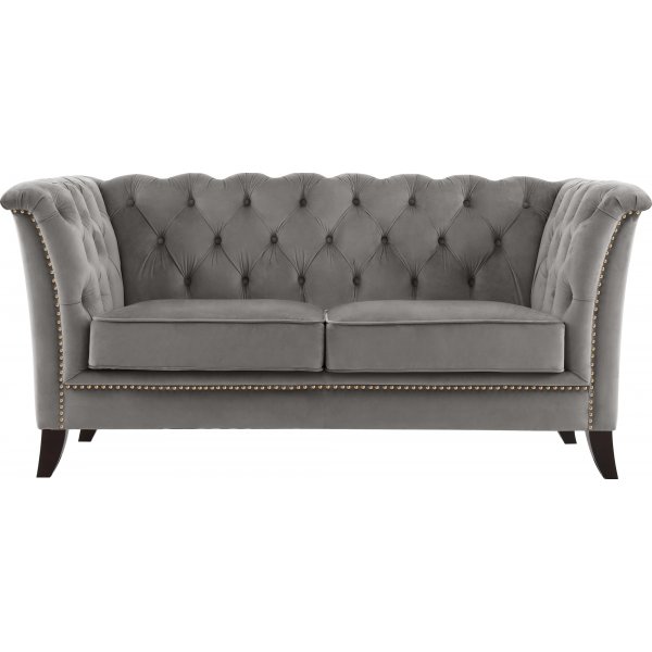 Soffa 2-sits chesterfield grå - Henry Soffa 2-sits chesterfield grå - Henry