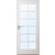 Innerdörr Gotland - Kompakt dörrblad med stort spröjsat glasparti SP12 + Handtagskit - Blankt