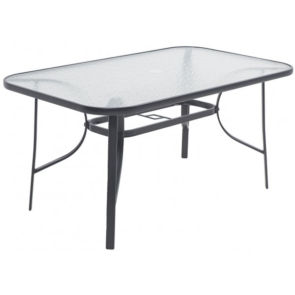 Komplett matgrupp utomhus 6 positionstolar & parasol