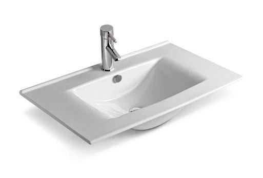 Badrumsmbler Quin 75 - Vitt med spegelskp