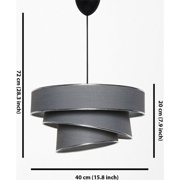 Couper taklampa - Antracit/silver