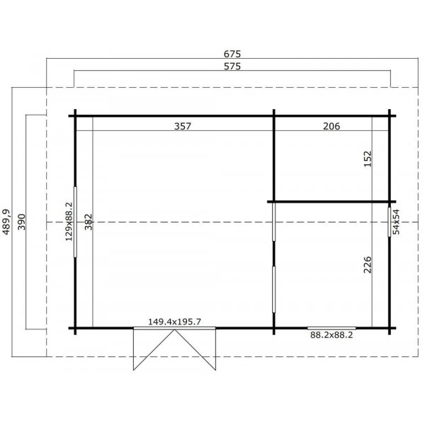 Attefallshus Lina A - 22,4 m² Attefallshus Lina A - 22,4 m²