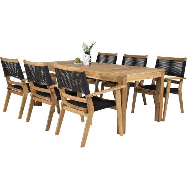 Prssebo Matgrupp (200x90) - Natur - 6 Stolar