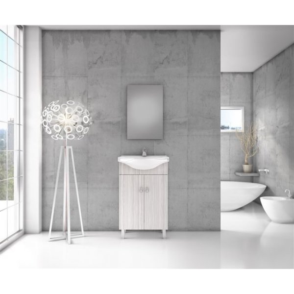 Mbelpaket Bright 55 vit med spegel